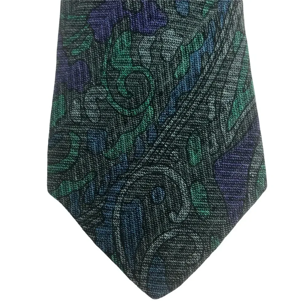 Abstract Paisley Linen Tie